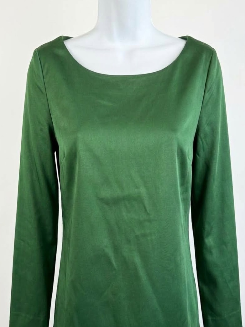 Roberta Freymann Minimalist Boatneck Sateen Blouse, Size XS